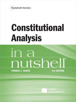 cover image of Constitutional Analysis in a Nutshell